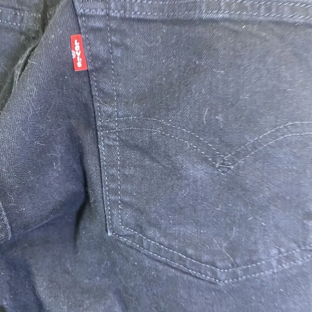 Levi's 511 Slim Fit Jeans Mens 38x30  Black Denim Tapere